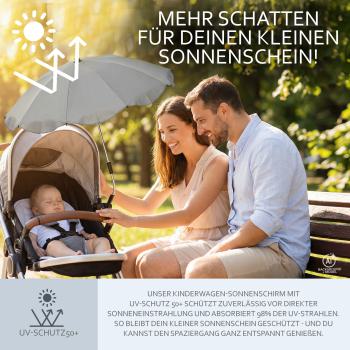 BAMBINIWELT universaler Sonnenschirm für Kinderwagen/Buggy UNI (rund)